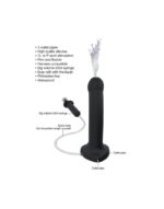 Фалоімітатор, що кінчає Strap-On-Me Dildo Cum Black, діаметр 3,6 см, силікон, насадка для страпону - Зображення 3