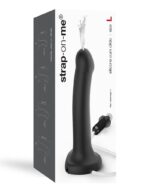 Фалоімітатор, що кінчає Strap-On-Me Dildo Cum Black, діаметр 3,6 см, силікон, насадка для страпону - Зображення 6