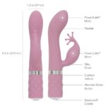 Розкішний вібратор-кролик Pillow Talk - Kinky Pink з кристалом Сваровські, потужний - Зображення 8