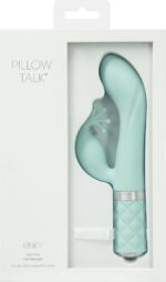 Розкішний вібратор-кролик Pillow Talk - Kinky Teal з кристалом Сваровські, потужний - Зображення 9