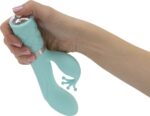 Розкішний вібратор-кролик Pillow Talk - Kinky Teal з кристалом Сваровські, потужний - Зображення 4
