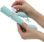 Розкішний вібратор-кролик Pillow Talk - Kinky Teal з кристалом Сваровські, потужний - Зображення 6