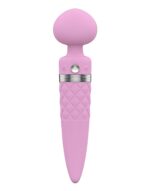 Вібромасажер 2в1 PILLOW TALK - Sultry Pink, класичний масажер і вібратор з ротацією, підігрів