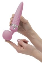 Вібромасажер 2в1 PILLOW TALK - Sultry Pink, класичний масажер і вібратор з ротацією, підігрів - Зображення 7