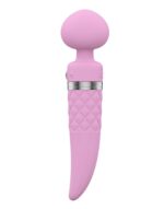 Вібромасажер 2в1 PILLOW TALK - Sultry Pink, класичний масажер і вібратор з ротацією, підігрів - Зображення 2