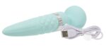 Вібромасажер 2в1 PILLOW TALK - Sultry Teal, класичний масажер і вібратор з ротацією, підігрів - Зображення 2