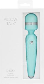 Розкішний вібромасажер PILLOW TALK - Cheeky Teal з кристалом Swarovsky, плавне підвищення потужності - Зображення 5