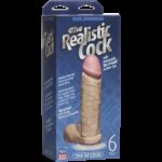 Фалоімітатор Doc Johnson The Realistic Cock 6 inch White - PVC, Vack-U-Lock, діаметр 4,3 см - Зображення 3