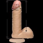 Фалоімітатор Doc Johnson The Realistic Cock 6 inch White - PVC, Vack-U-Lock, діаметр 4,3 см - Зображення 2