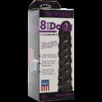 Дилдо Doc Johnson CodeBlack - 8 Inch Raging Vac-U-Lock із стимулювальним рельєфом, діаметр 3,8 см - Зображення 2