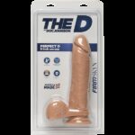 Фалоімітатор Doc Johnson The D - Perfect D - 8 Inch With Balls - FRIMSKYN, діаметр 5,1 см - Зображення 2