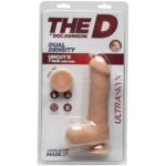 Фалоімітатор Doc Johnson The D - Uncut D - 7 Inch With Balls ULTRASKYN, діаметр 4,5 см, необрізаний - Зображення 2