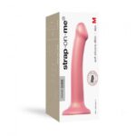 Насадка для страпону Strap-On-Me Mono Density Dildo Rose M, діам. 3,3 см, одношаровий силікон, гнучк - Зображення 4