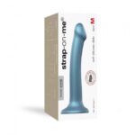 Насадка для страпону Strap-On-Me Mono Density Dildo M Blue, діам. 3,3 см, одношаровий силікон, гнучк - Зображення 3