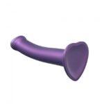 Насадка для страпону Strap-On-Me Mono Density Dildo Violet M, діам. 3,3 см, одношаровий силікон, гну - Зображення 2