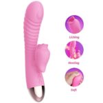 Вібратор-кролик з підігрівом і пустотливим язичком для клітора Leten Wonderful Pink - Зображення 3