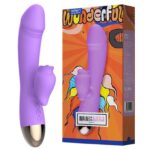 Вібратор-кролик з підігрівом і пустотливим язичком для клітора Leten Wonderful Purple - Зображення 2
