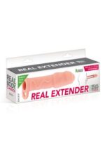 Насадка на член Real Body — Real Extender DICKY із закритою головкою та кільцем для мошонки - Зображення 3