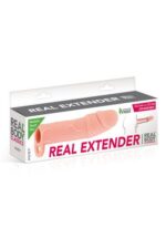 Насадка на член Real Body — Real Extender HUGY з відкритою головкою та кільцем для мошонки - Зображення 3