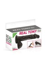 Фалоімітатор Real Body — Real Tony Black, TPE, діаметр 3,5 см - Зображення 3