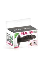 Фалоімітатор Real Body — Real Tim Black, TPE, діаметр 3,4 см - Зображення 2