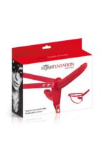 Подвійний страпон Fetish Tentation Strap-On with Double Dildo Red - Зображення 2