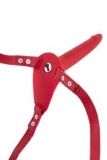 Страпон з вібрацією Fetish Tentation Vibrating Strap-On with Dildo Red - Зображення 2