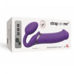 Безремінний страпон з вібрацією Strap-On-Me Vibrating Violet XL, діам. 4,7см, пульт ДК, регульований - Зображення 5
