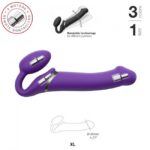Безремінний страпон з вібрацією Strap-On-Me Vibrating Violet XL, діам. 4,7см, пульт ДК, регульований - Зображення 2