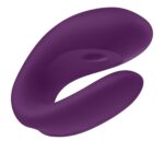 Смарт-вібратор для пар Satisfyer Double Joy Violet із широким кліторальним стимулятором - Зображення 5