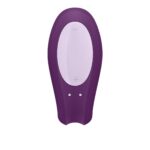 Смарт-вібратор для пар Satisfyer Double Joy Violet із широким кліторальним стимулятором - Зображення 3