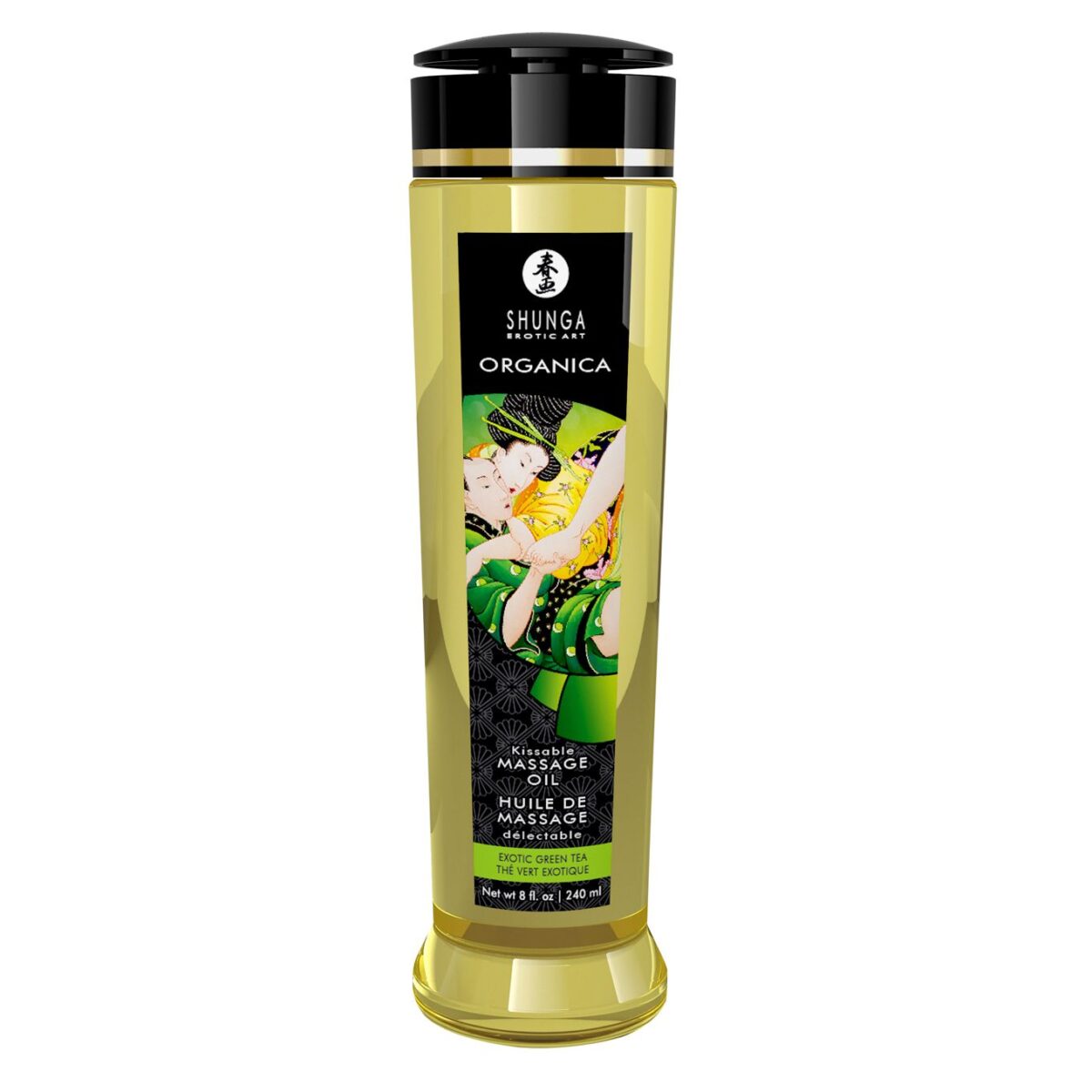 Органічна масажна олія Shunga ORGANICA – Exotic green tea (240 мл) з вітаміном Е - Зображення 1