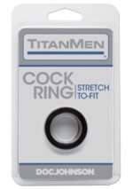 Ерекційне кільце Doc Johnson Titanmen Tools - Cock Ring - Black - Зображення 2
