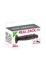 Фалоімітатор із присоскою Real Body — Real Zack Black, TPE, діаметр 3,7 см - Зображення 2