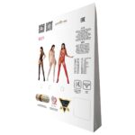Ажурний бодістокінг з імітацією панчіх Passion BS074 red - Зображення 5