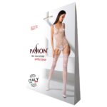Ажурний бодістокінг з імітацією панчіх Passion BS074 white - Зображення 4