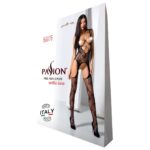 Відвертий бодістокінг з глибоким декольте Passion BS075 black - Зображення 7