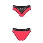 Трусики з широкою гумкою і мереживом Passion PS001 PANTIES L, red-black - Зображення 4
