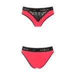 Трусики з широкою гумкою і мереживом Passion PS001 PANTIES M, red-black - Зображення 4