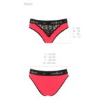 Трусики з широкою гумкою і мереживом Passion PS001 PANTIES M, red-black - Зображення 5