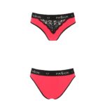 Трусики з широкою гумкою і мереживом Passion PS001 PANTIES XL, red-black - Зображення 4
