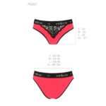 Трусики з широкою гумкою і мереживом Passion PS001 PANTIES XL, red-black - Зображення 5