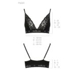 Еластичний топ з мереживом Passion PS001 TOP L, black - Зображення 6