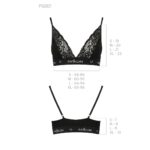 Еластичний топ з мереживом Passion PS001 TOP M, black - Зображення 6