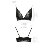 Еластичний топ з мереживом Passion PS001 TOP S, black - Зображення 6