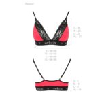 Еластичний топ з мереживом Passion PS001 TOP L, red-black - Зображення 5