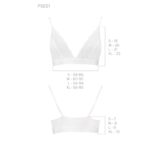 Еластичний топ з мереживом Passion PS001 TOP M, white - Зображення 5