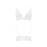 Еластичний топ з мереживом Passion PS001 TOP S, white - Зображення 4