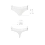 Трусики-бразиліана з бавовни Passion PS005 PANTIES S, white - Зображення 6