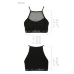 Спортивний топ з прозорою вставкою Passion PS006 TOP M, black - Зображення 6